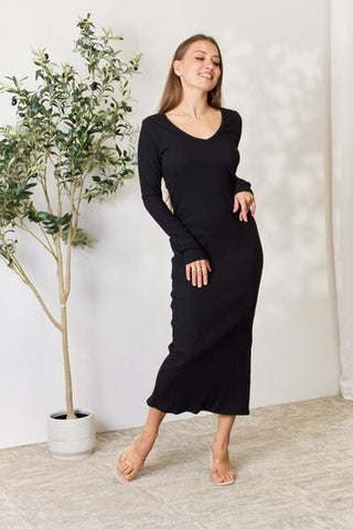 For The Night Fitted Sleeveless Midi Dress