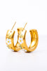 Stainless Steel 18K Gold Plated Ring Shape C-Hoop Earrings