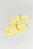 Arms Around Me Open Toe Slide in Yellow