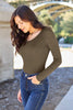 Basic Bae Full Size Round Neck Long Sleeve Bodysuit