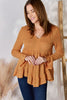 V-Neck Flounce Sleeve Blouse