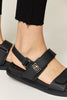 WILD DIVA Velcro Double Strap Slingback Sandals