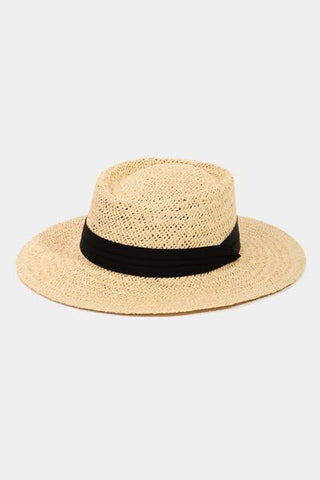 Fight Through It Lace Detail Straw Braided Fashion Sun Hat