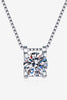 1 Carat Moissanite 925 Sterling Silver Chain Necklace
