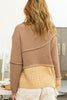 BiBi Texture Detail Contrast Drop Shoulder Sweater