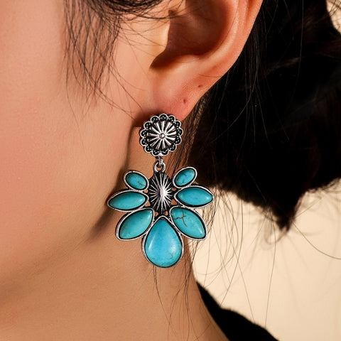 Artificial Turquoise Drop Earrings