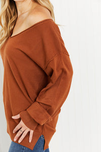 Only the Best Rolled Edge V-Neck Sweater ESB