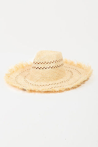 Fame Checkered Straw Weave Sun Hat