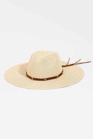 Fight Through It Lace Detail Straw Braided Fashion Sun Hat