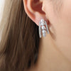 Pearl Titanium Steel C-Hoop Earrings
