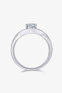 1 Carat Moissanite Teardrop 925 Sterling Silver Ring