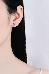 925 Sterling Silver Moissanite Stud Earrings