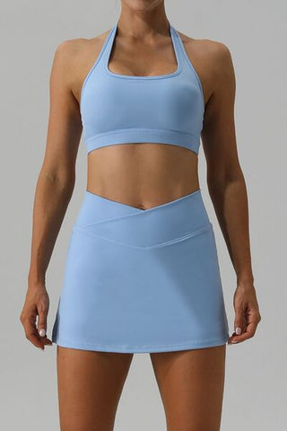 VERY J Sleeveless Active Tennis Dress with Unitard Liner