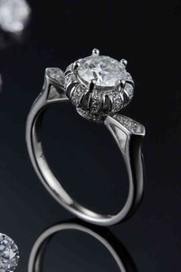 1 Carat Moissanite 925 Sterling Silver Ring