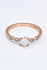 Opal Contrast Platinum-Plated Ring