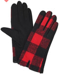 Buffalo Plaid Gloves Red/Blk