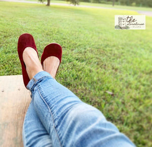 Storehouse Flats - ESB Wine Suede